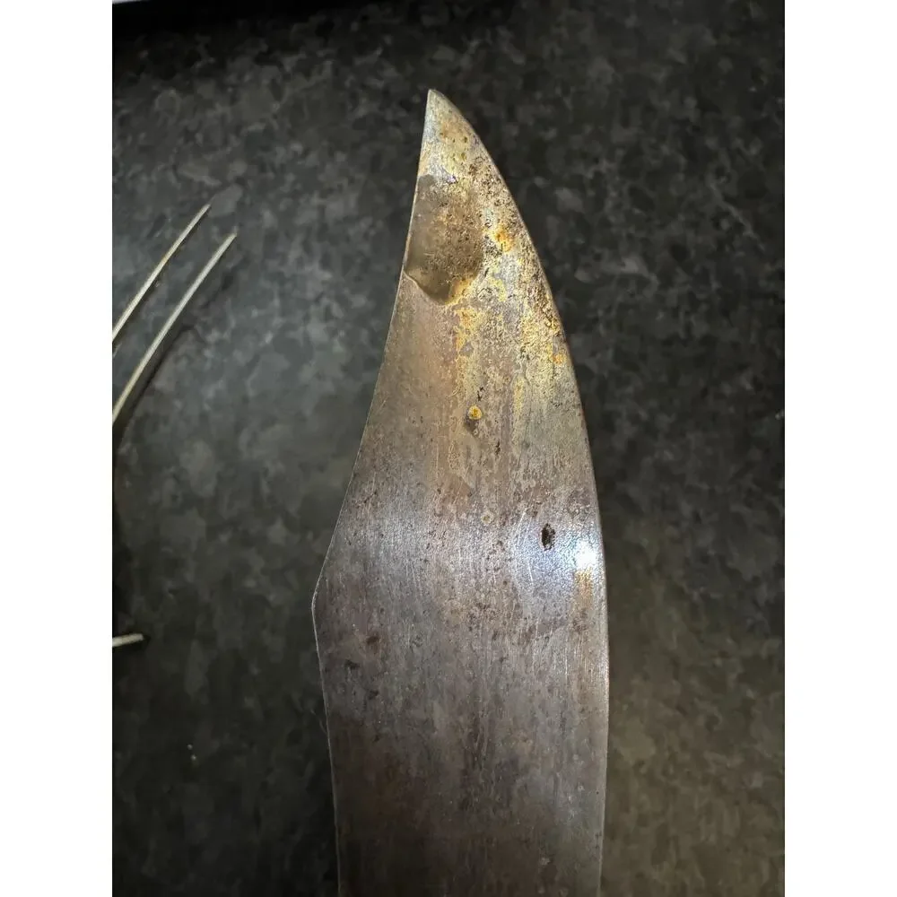 Antique Meriden Cutlery Co. Carving Set MOP Handle Knife Fork Silver Ferrule